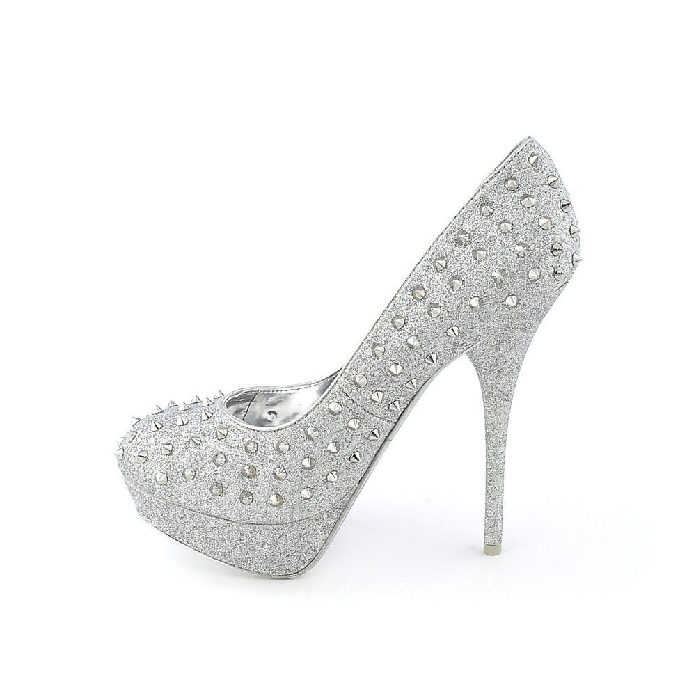 Shiekh Heels Sparkle Silver